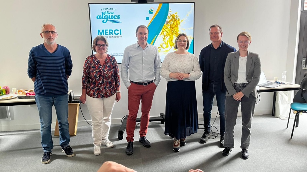 Les représentants du bureau de Normandie Filière Algues lors de l’assemblée générale constitutive